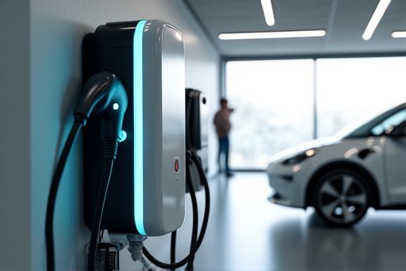 Instalación de estaciones de carga para vehículos eléctricos en un garaje moderno